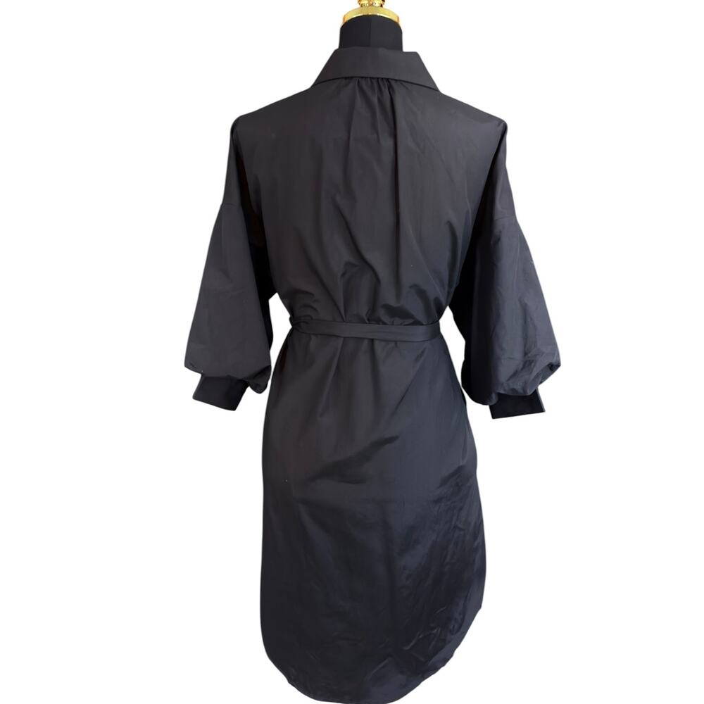 Yakira Bella Lea Dress Black Size S NWT Button Front Belted Shirt Dress - Picture 2 of 8